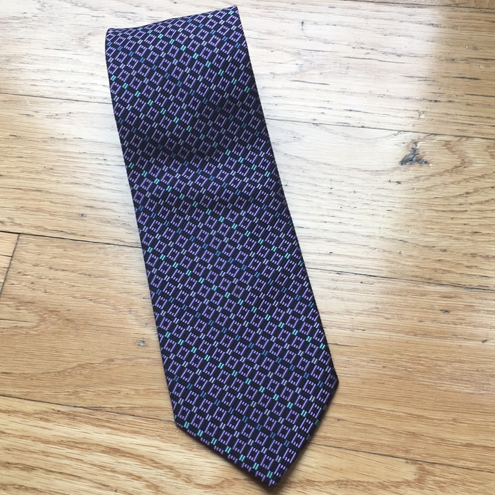 Geoffrey Beene Silk Geometric Tie